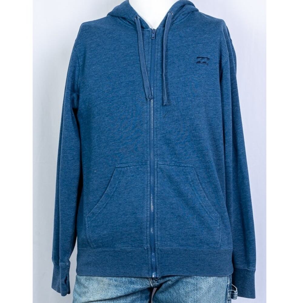 Vintage Y2K Men's Billabong blue zip up hoodie sz M